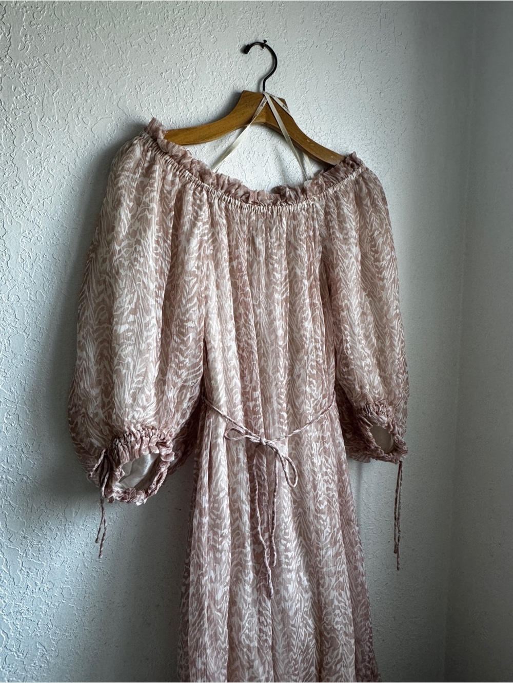 Cleobella One-Shoulder Maxi Dress in Blush Pink